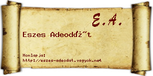 Eszes Adeodát névjegykártya